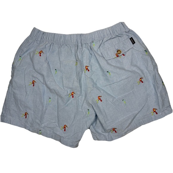 Chubbies Womens Khaki Chino Shorts Blue Parrot Bird‎ All Over Print 5.5" Inseam - Picture 4 of 11